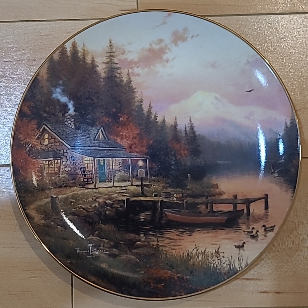 "End of a Perfect Day" plate by Thomas Kinkade, 1994